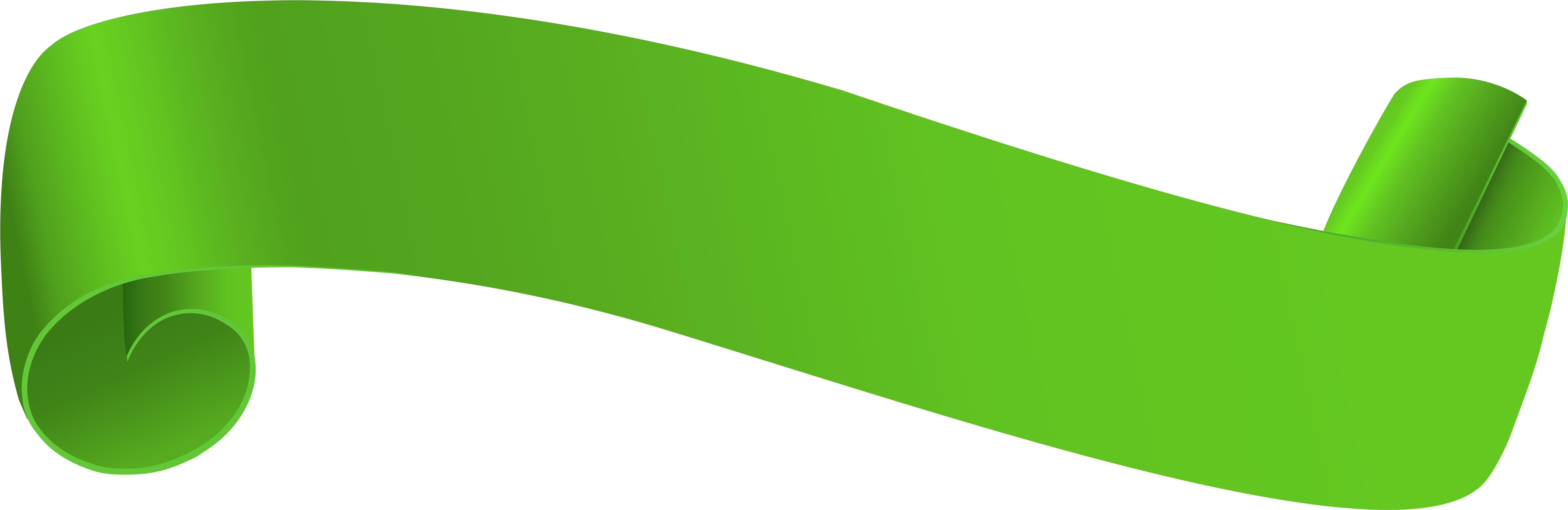 Vibrant Green Ribbon Banner