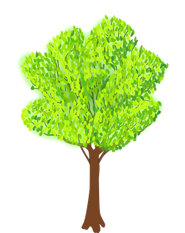 Vibrant Green Tree Illustration