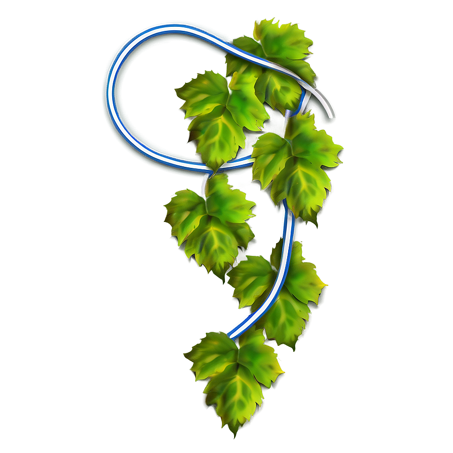 Vibrant Green Vine Tendril