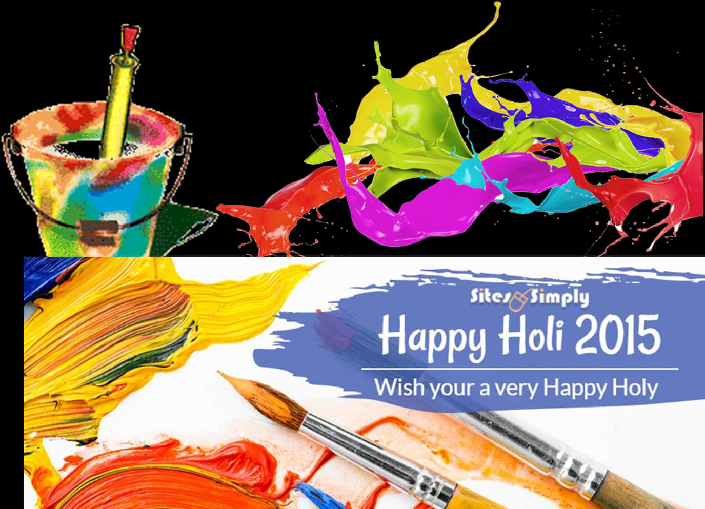 Vibrant Holi Celebration Artwork2015