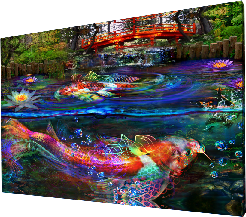 Vibrant Koi Pond Artwork