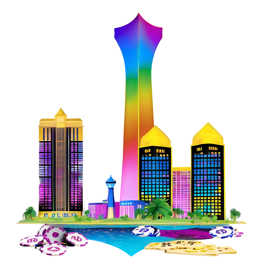 Vibrant Las Vegas Skyline Png 06252024