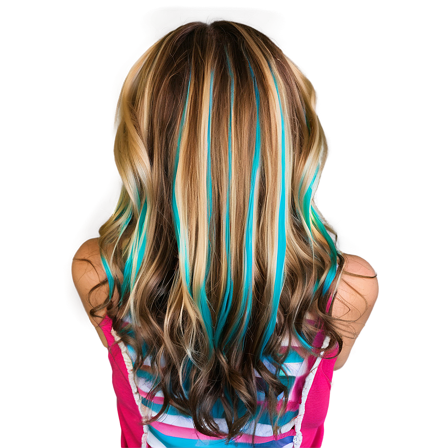 Vibrant Long Hair Highlights Png 54