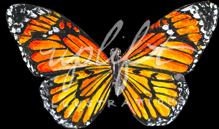 Vibrant Monarch Butterfly Artwork