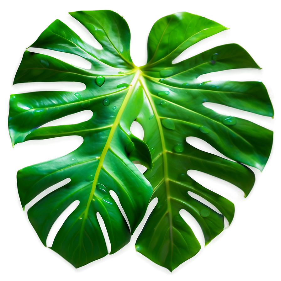 Vibrant Monstera Leaf Detail Png 05232024