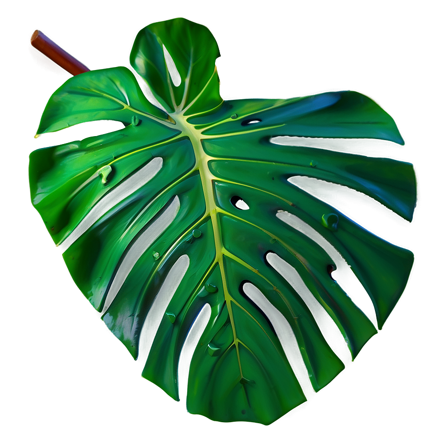 Vibrant Monstera Leaf Detail Png 99