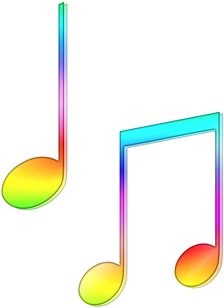 Vibrant Music Notes Illustration