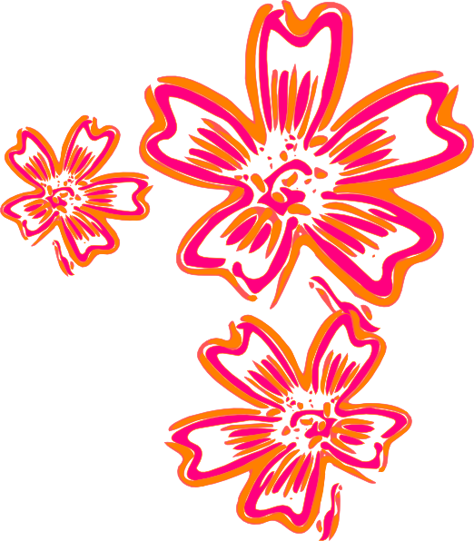 Vibrant Neon Flower Clipart