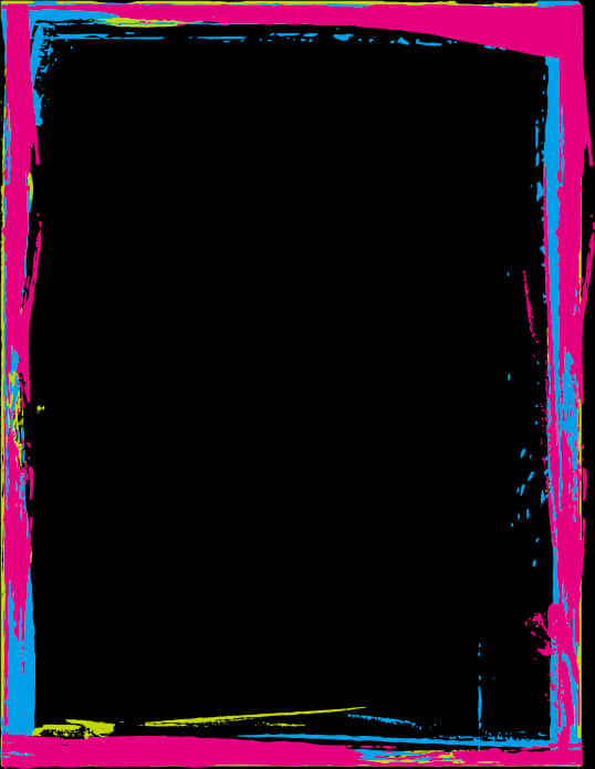 Vibrant Neon Frame Template