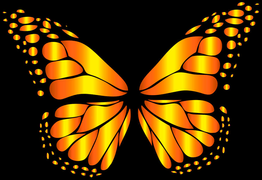 Vibrant Orange Butterfly Graphic