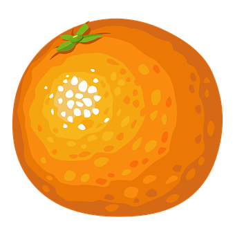 Vibrant Orange Cartoon Illustration