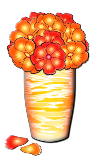 Vibrant Orange Flowersin Vase