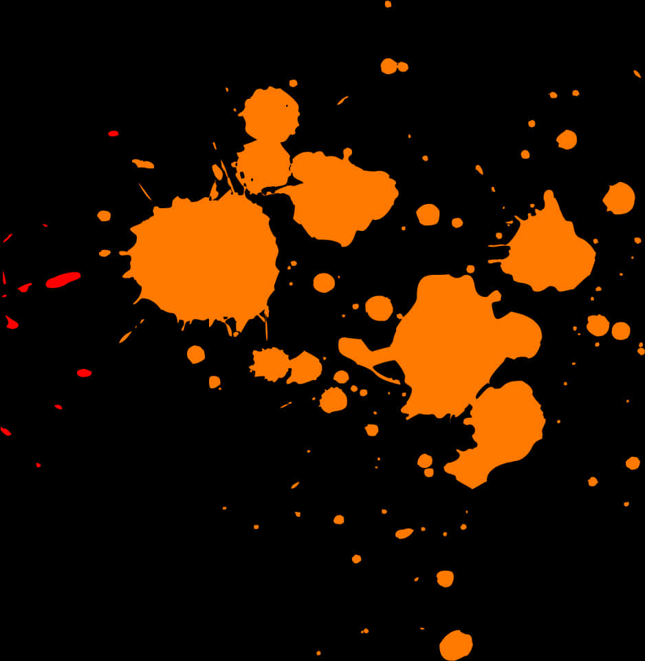 Vibrant_ Orange_ Paint_ Splash_on_ Black_ Background