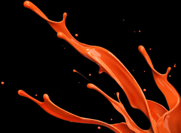 Vibrant_ Orange_ Paint_ Splash