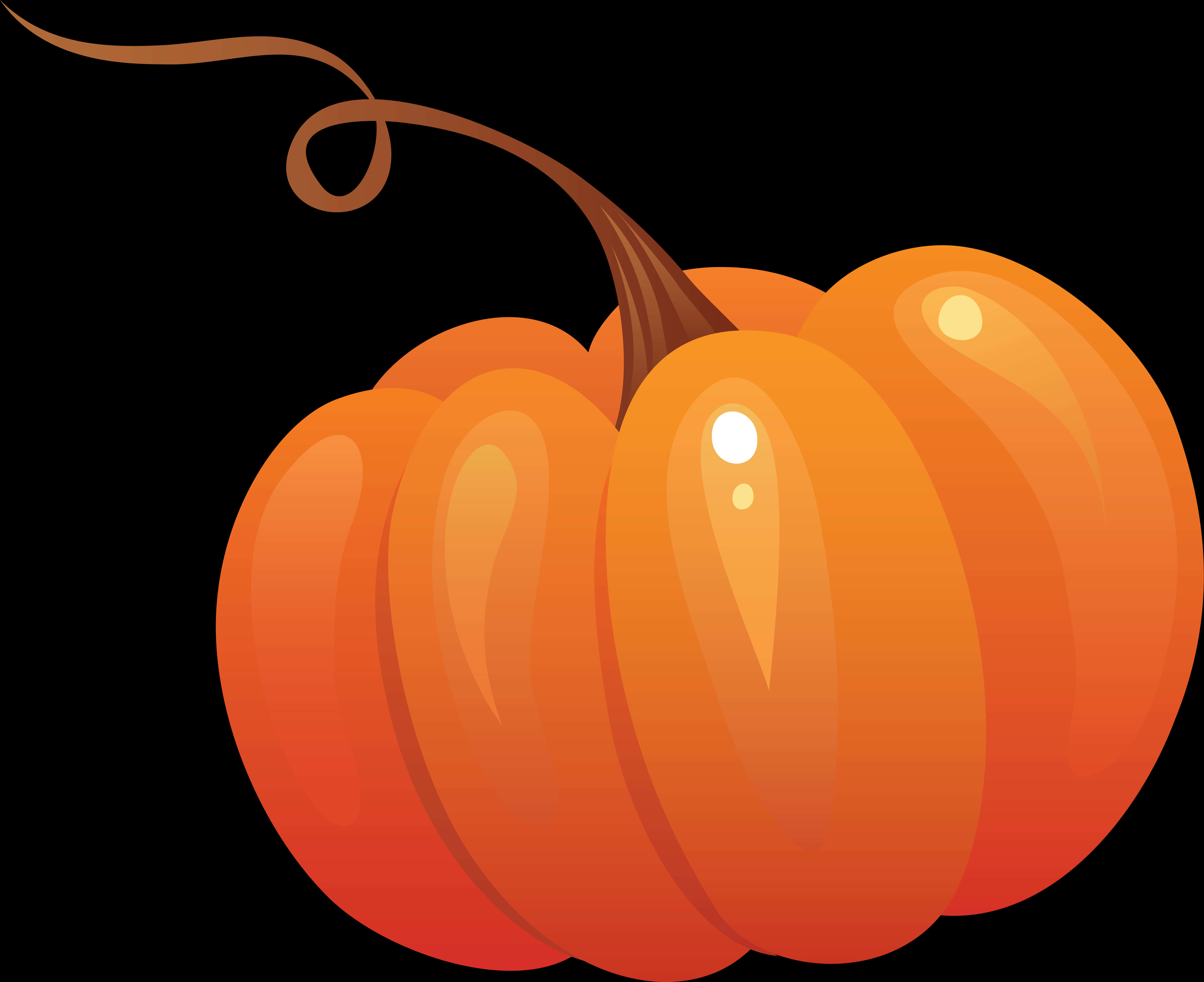 Vibrant Orange Pumpkin Illustration