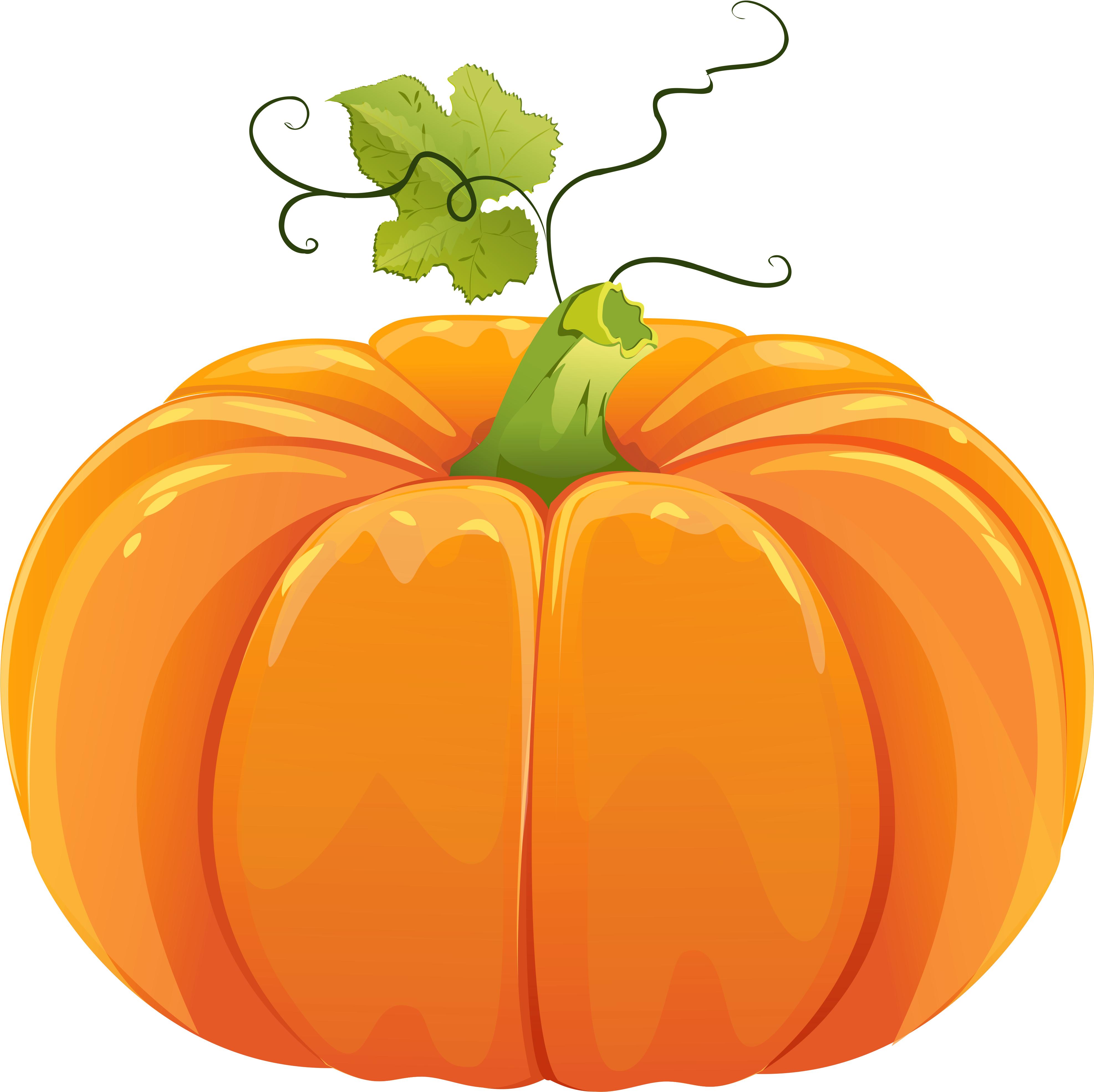 Vibrant Orange Pumpkin Illustration