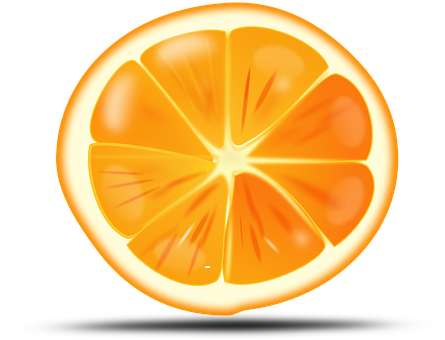 Vibrant Orange Slice Illustration