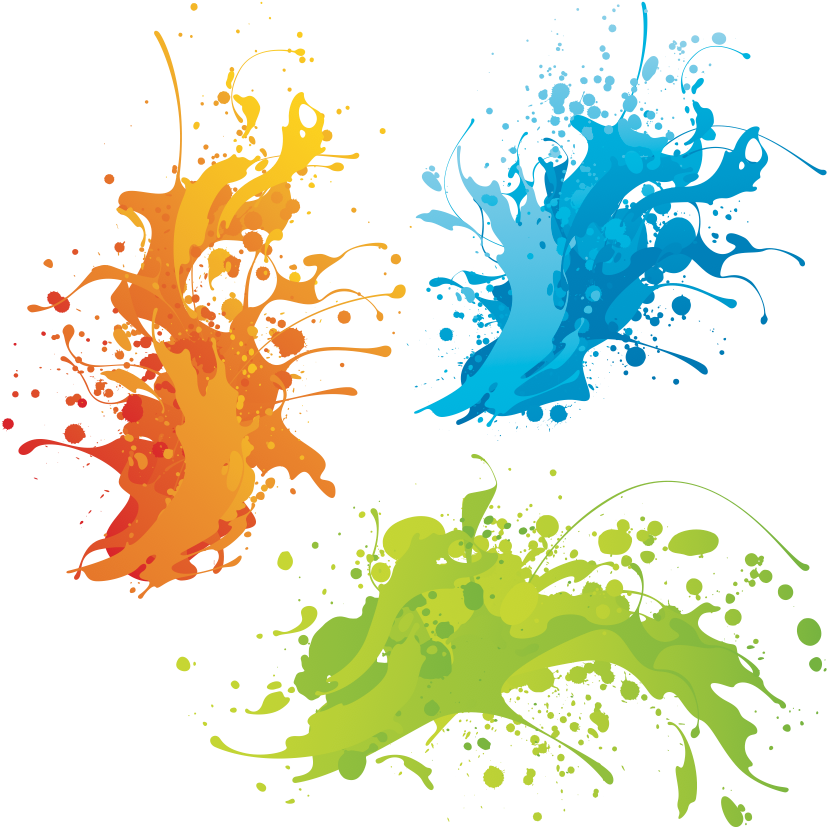 Vibrant Paint Splashes Graphic