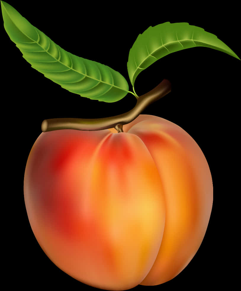 Vibrant Peach Illustration