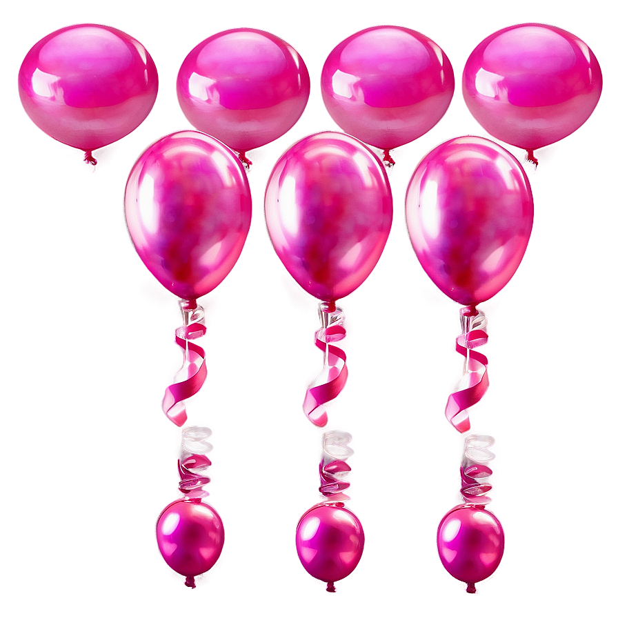 Vibrant Pink Balloons Party Png Dbr