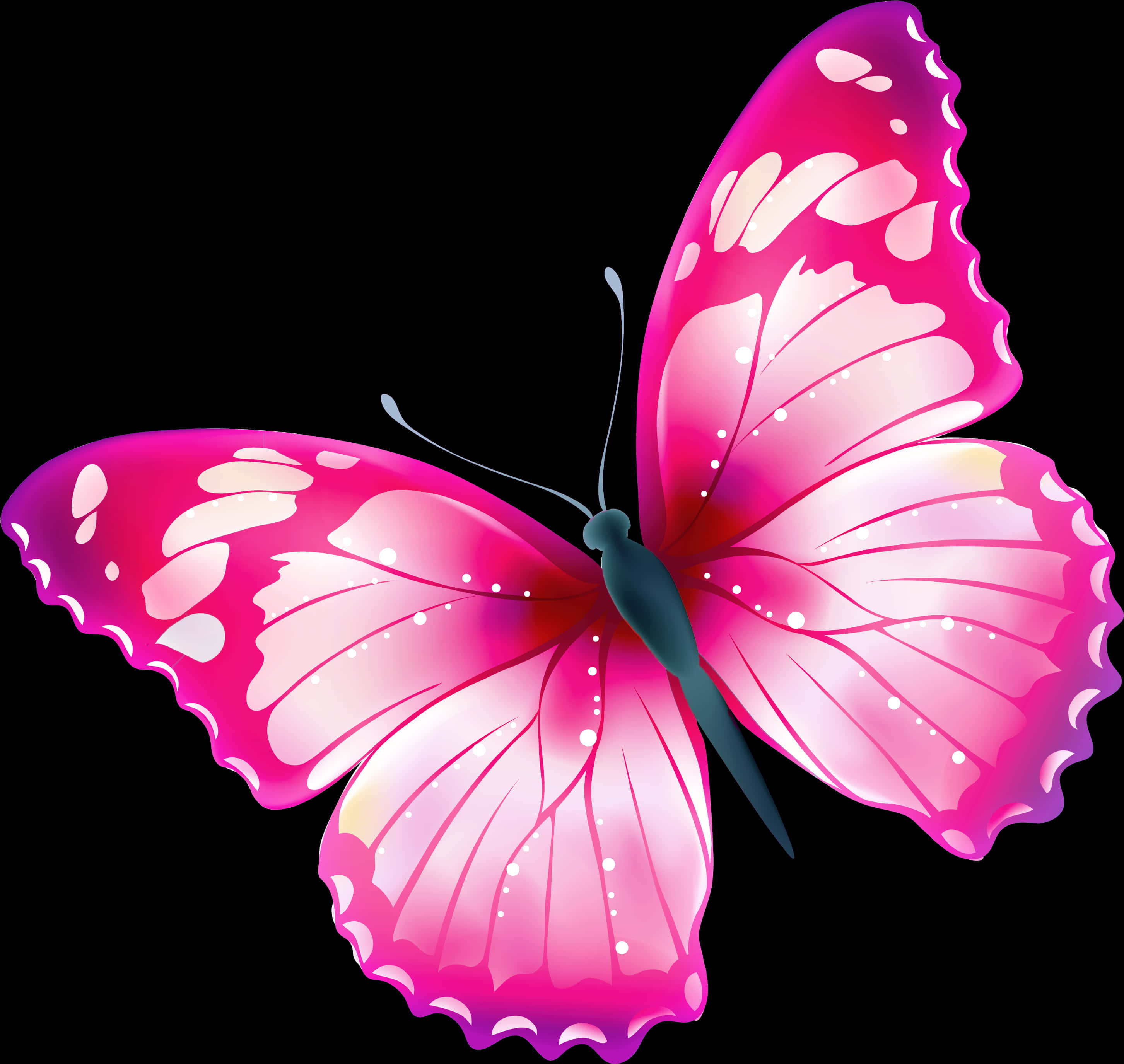 Vibrant Pink Butterfly Graphic