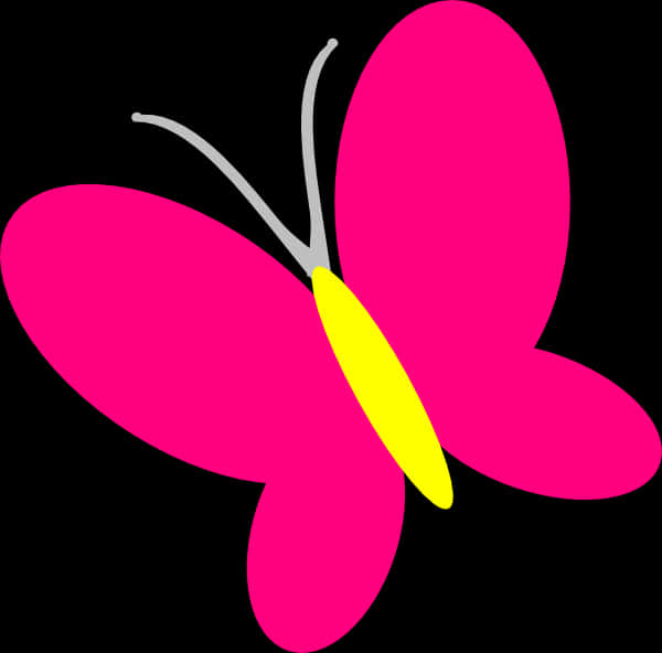 Vibrant_ Pink_ Butterfly_ Graphic