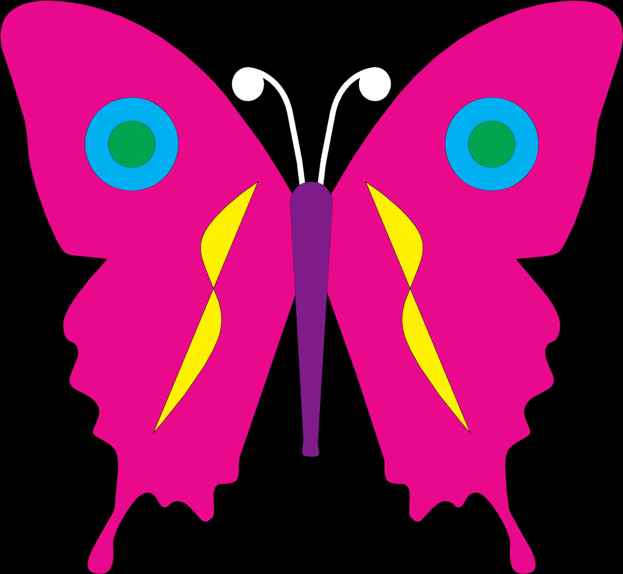 Vibrant Pink Butterfly Graphic