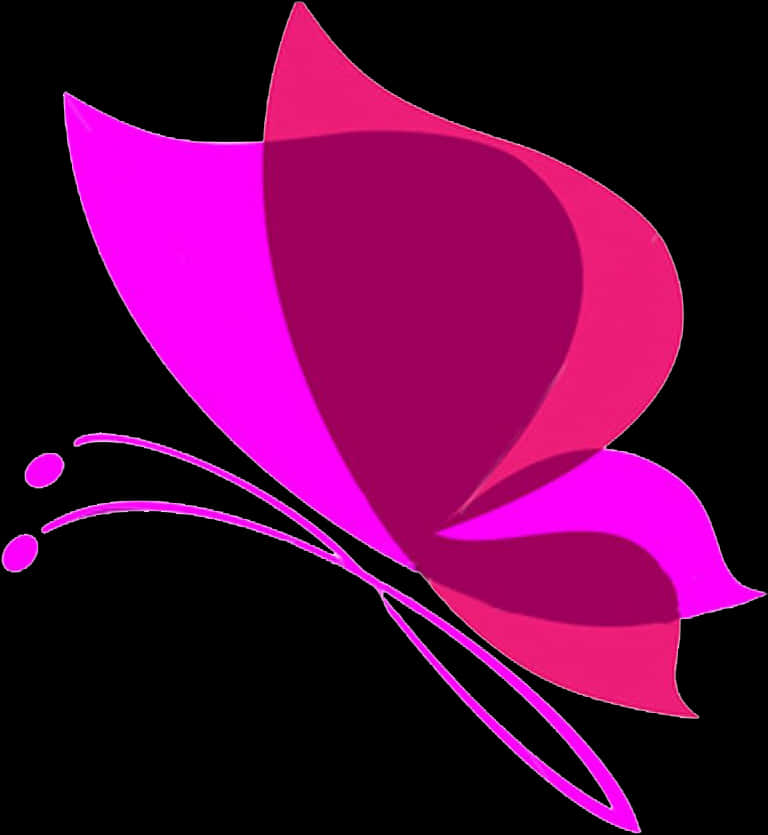 Vibrant Pink Butterfly Graphic