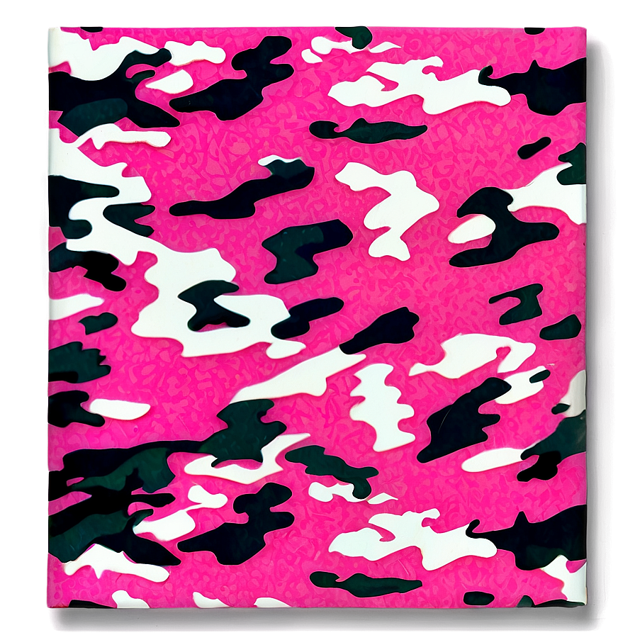 Vibrant Pink Camo Print Png Kon33