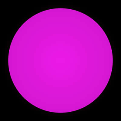 Vibrant Pink Circleon Black Background