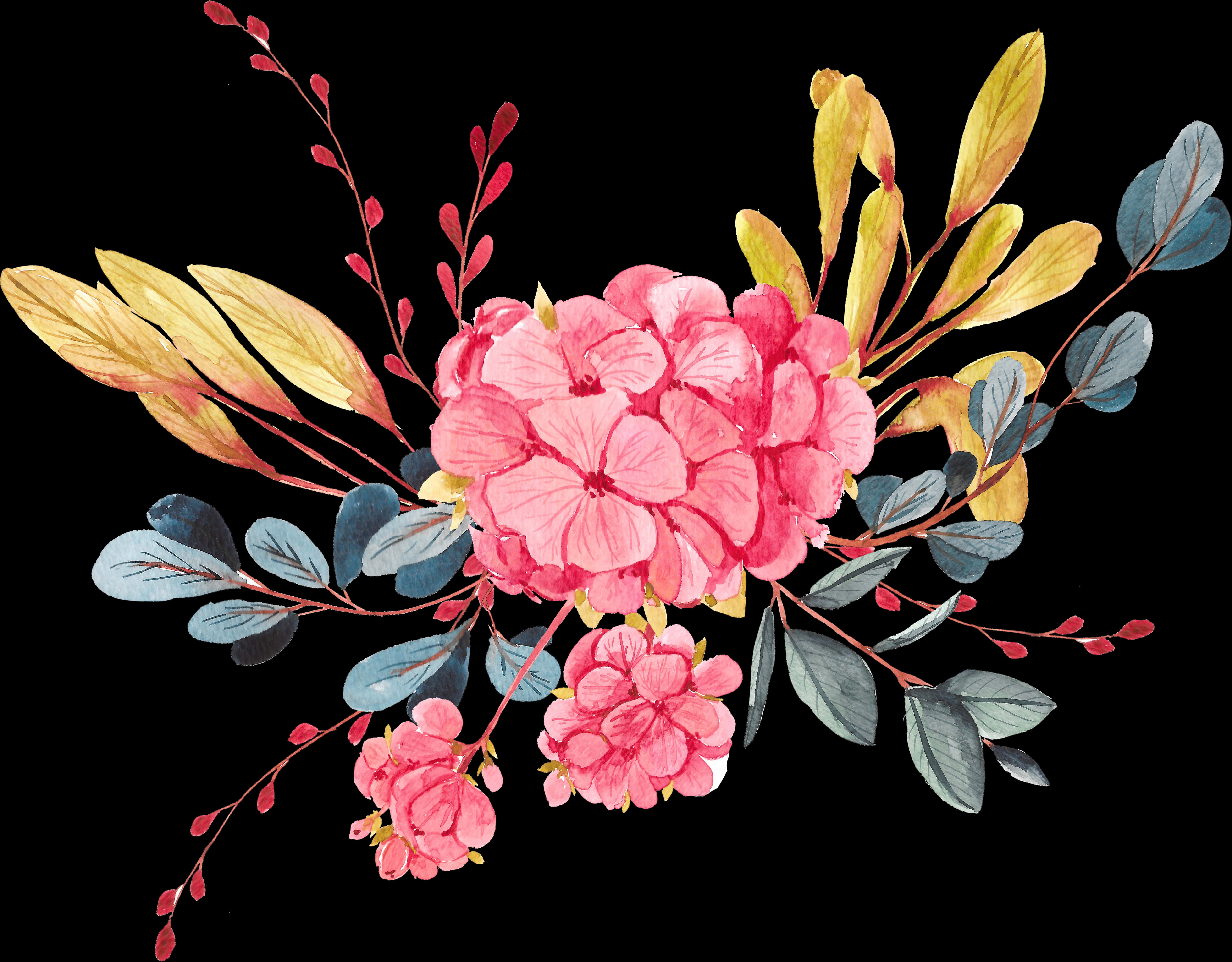 Vibrant_ Pink_ Floral_ Arrangement_ Artwork