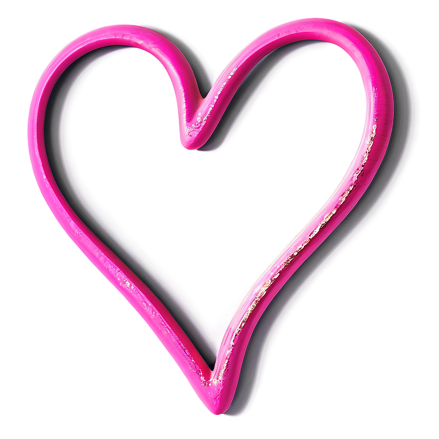 Vibrant Pink Heart Design Png Bvb68