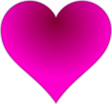 Vibrant Pink Heart Graphic