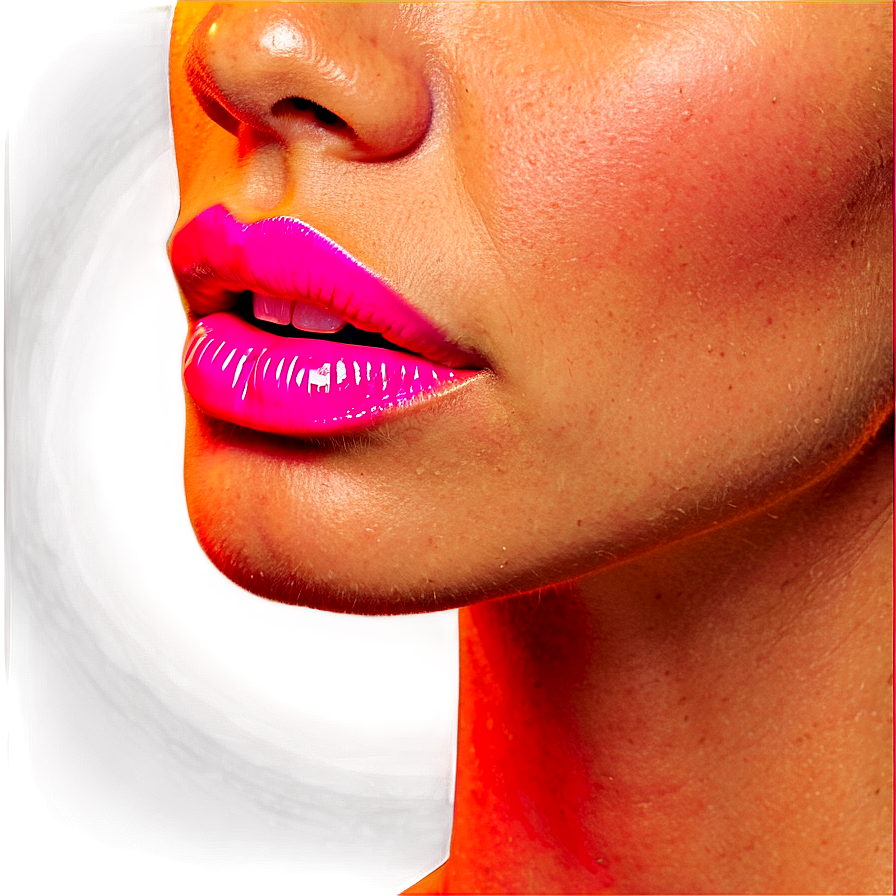 Vibrant Pink Lips Illustration Png 69