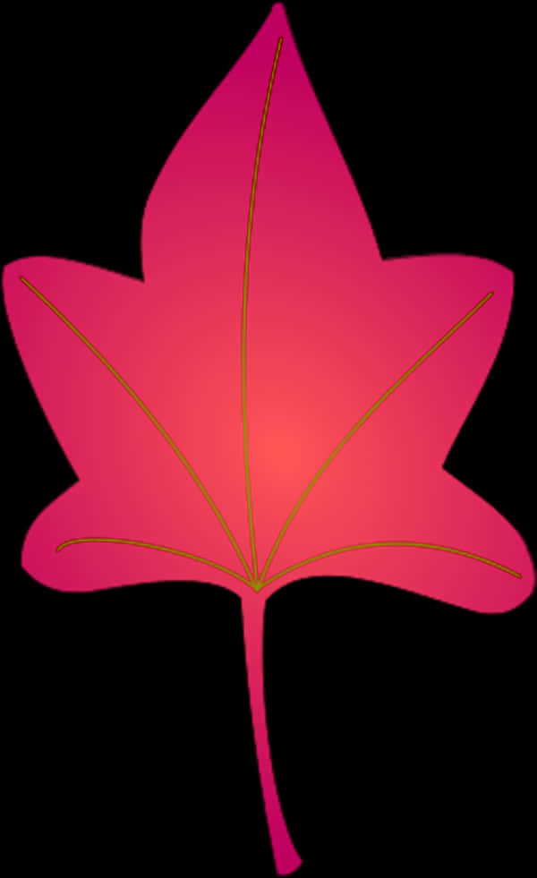 Vibrant Pink Maple Leaf Graphic
