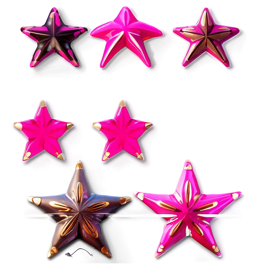 Vibrant Pink Stars Png 96