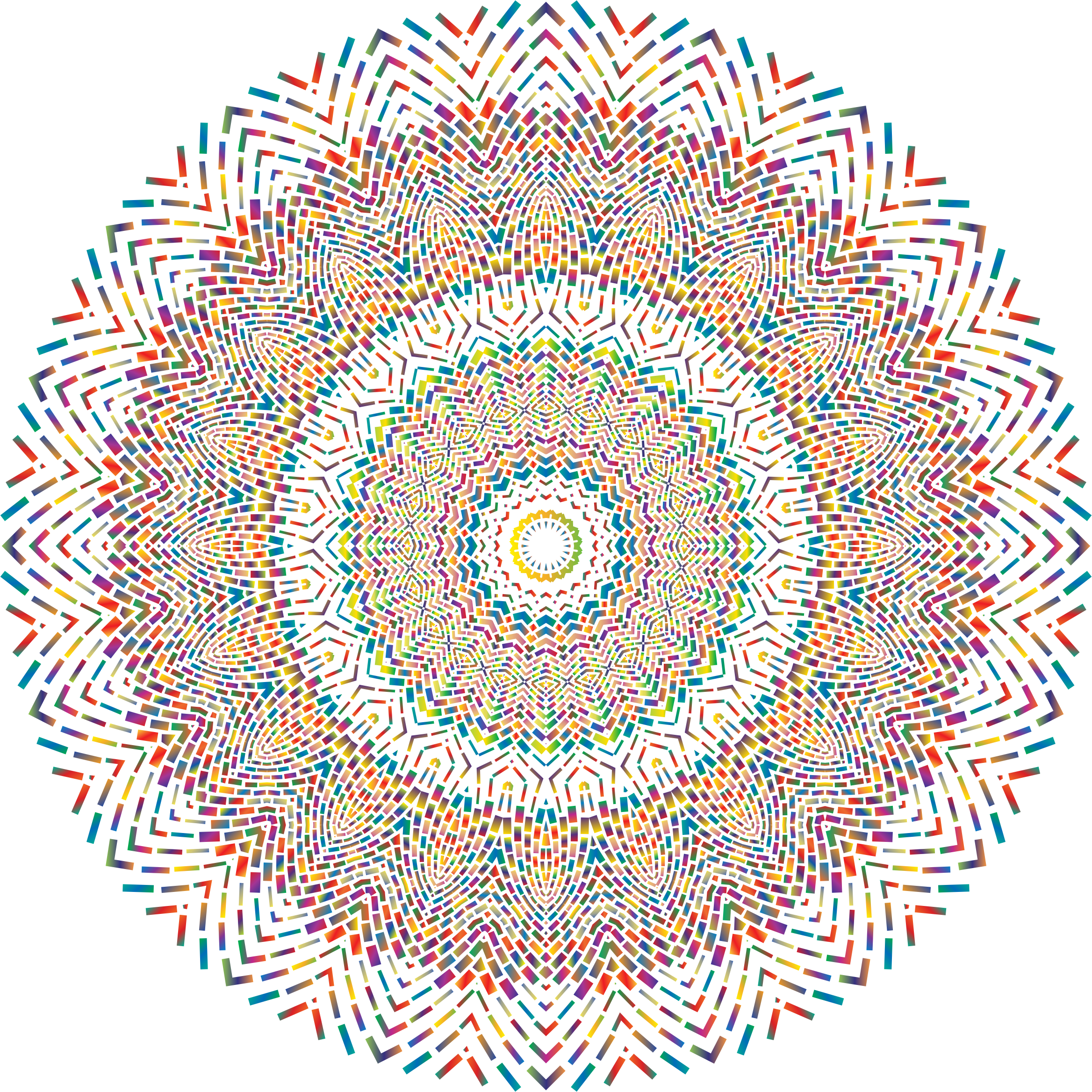 Vibrant Pixel Mandala Art
