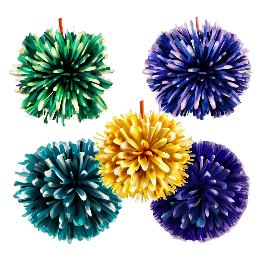 Vibrant Pom Poms Png Rrs