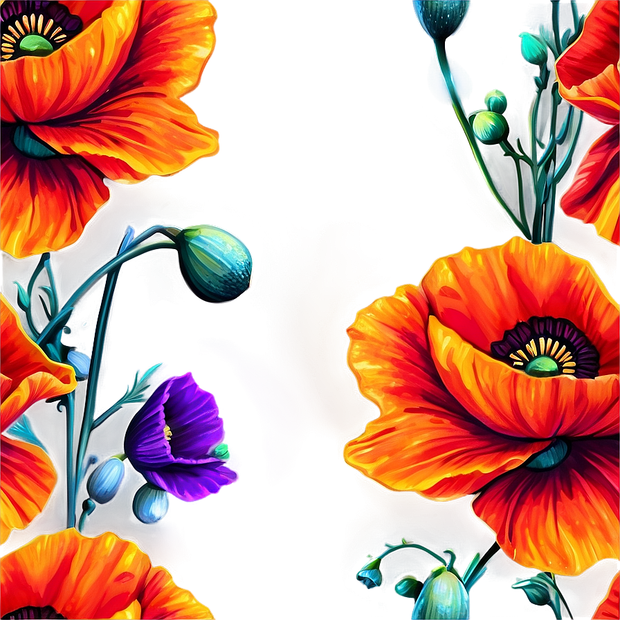 Vibrant Poppies Png 30