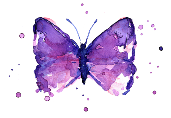 Vibrant Purple Butterfly Artwork