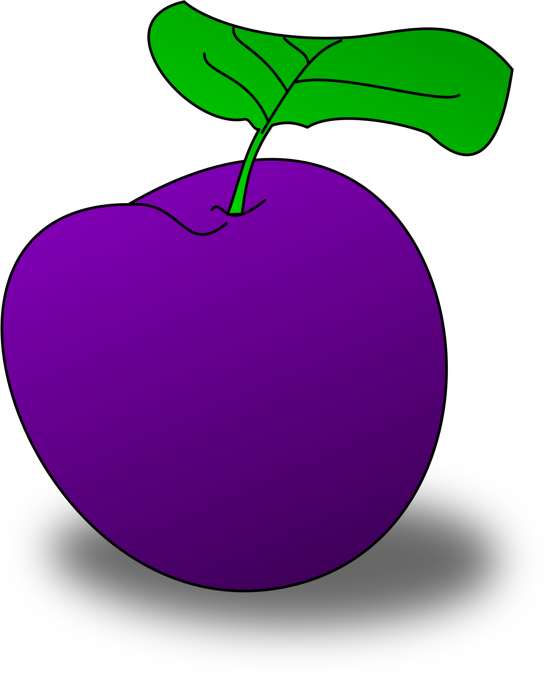 Vibrant Purple Plum Illustration