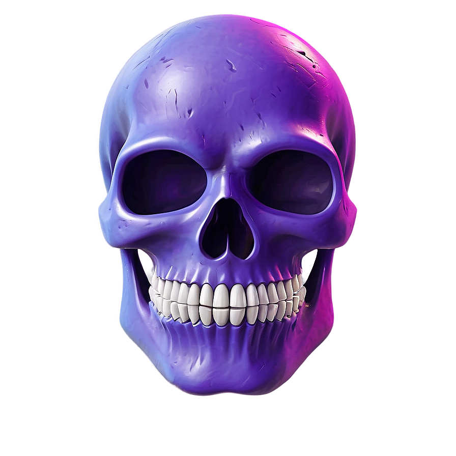 Vibrant Purple Skull Trooper Illustration Png Bir