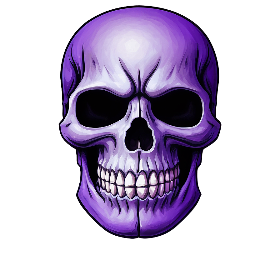 Vibrant Purple Skull Trooper Illustration Png Rti