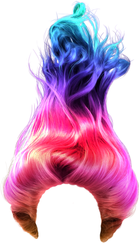 Vibrant Rainbow Hair Art