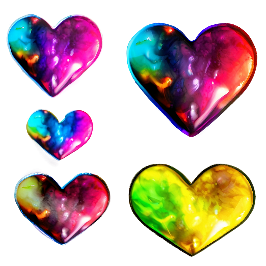 Vibrant Rainbow Heart Png 9