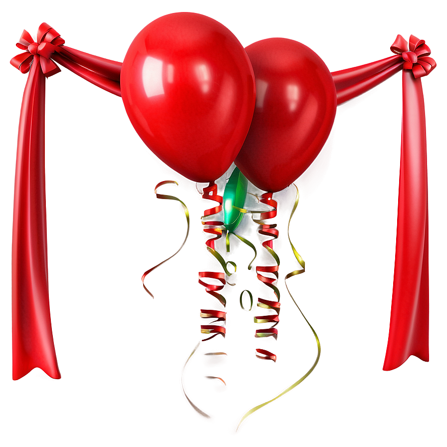 Vibrant Red Balloons Png Mte13