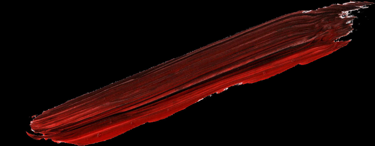 Vibrant Red Brush Strokeon Black