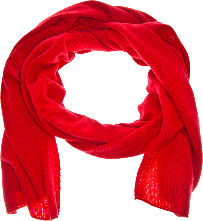 Vibrant Red Knitted Scarf