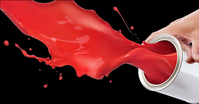 Vibrant Red Paint Splash