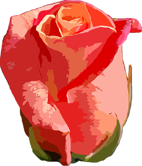 Vibrant Red Rose Artwork